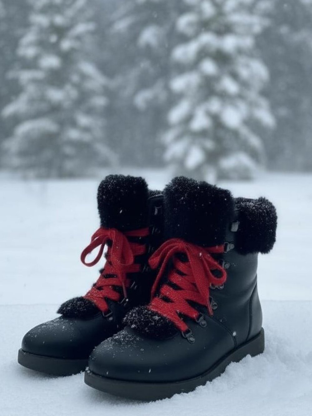 Womens UGG VIKI Boots Size 8.5, Arctic Grip Soles & Cool After-Market Red Laces